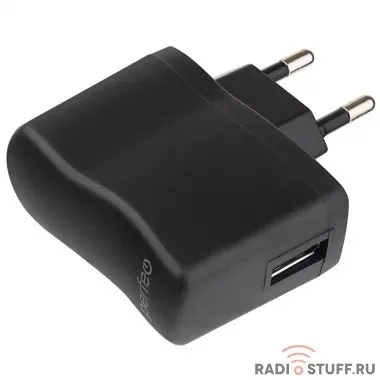 PERFEO Сетевое зарядное устройство с разъемом USB, 1А, черный (I4631)
