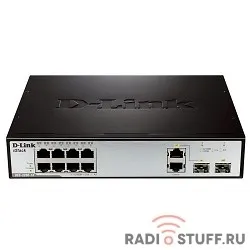 D-Link DES-3200-10/E PROJ Управляемый коммутатор 2 уровня с 8 портами 10/100Base-TX, 1 портом 100/1000Base-X SFP и 1 комбо-портом 100/1000Base-T/SFP
