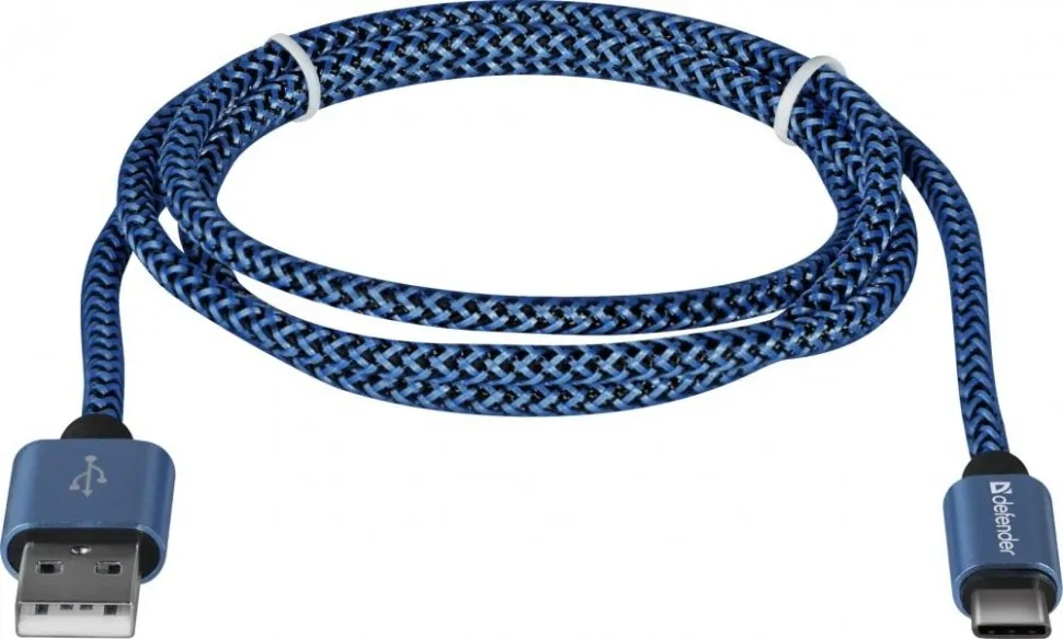 Кабель USB2.0 TO TYPE-C 1M BLUE USB09-03T 87817 DEFENDER