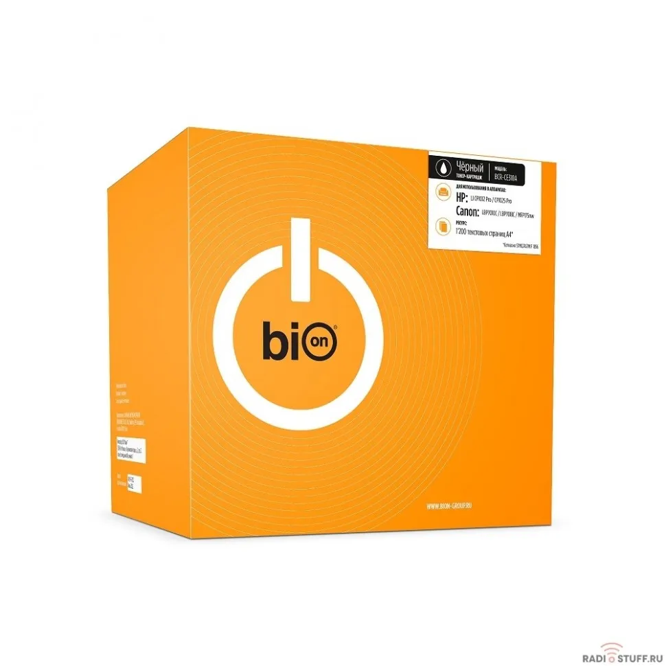 Bion CE310A Картридж для HP LaserJet CP1012 Pro/CP1025 Pro; Canon LBP7010C/LBP7018C/MFP175nw (1200  стр.), Черный