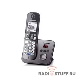 Panasonic KX-TG6821RUM (серебристый металлик) {Беспроводной DECT,автоответчик,определитель номера,телефонный справочник 120 зап.}