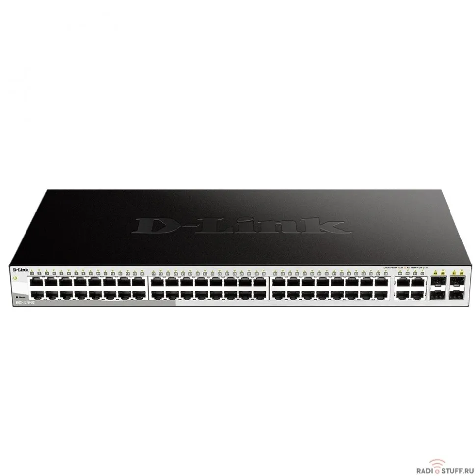 D-Link DGS-1210-52/FL1A Управляемый коммутатор 2 уровня с 48 портами 10/100/1000Base-T и 4 комбо-портами 100/1000Base-T/SFP