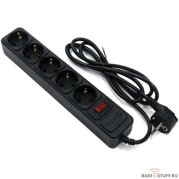 5bites SP5B-110 Сетевой фильтр SP5B-110 5S / 3*0.75MM2 / 1M / BLACK
