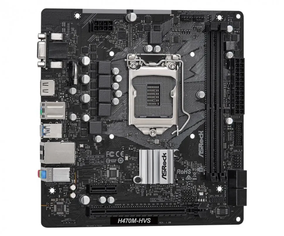 Материнская плата H470 S1200 MITX H470M-HVS ASROCK