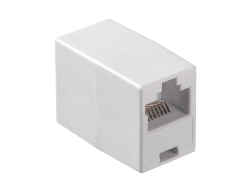 Соединительный модуль RJ45(8p8c) на RJ45(8p8c) cat.5e,  компактный  размер (ВхШхД 22х16х31мм)/ белый, NETKO Optima