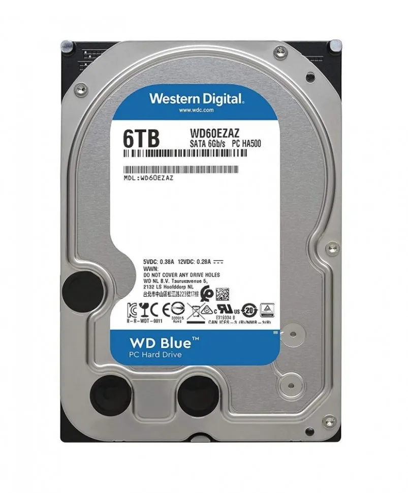 Жесткий диск SATA 6TB 6GB/S 256MB BLUE WD60EZAZ WDC