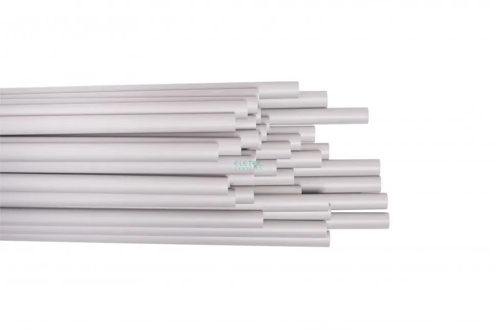 Труба жесткая d 16мм, 3м, ПВХ, (150м/уп), атмосферостойкая, легкая, Eletec