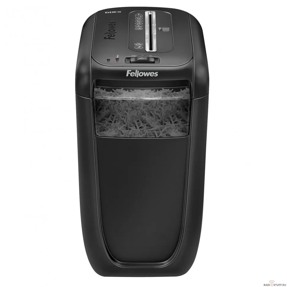 Шредер Fellowes® Powershred® 60Cs, DIN P-4, 4х40мм, 10лст., 22лтр., SafeSense™