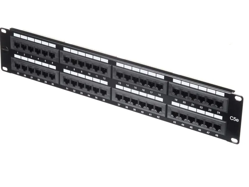 Патч-панель UTP, 19", 48 портов RJ45, cat.5е, 2U, Dual Type, NETKO Expert CKC