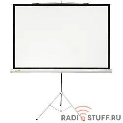 Экран Cactus Triscreen CS-PST-127X127 127 x 127см 1:1 напольный рулонный белый (черная рамка)