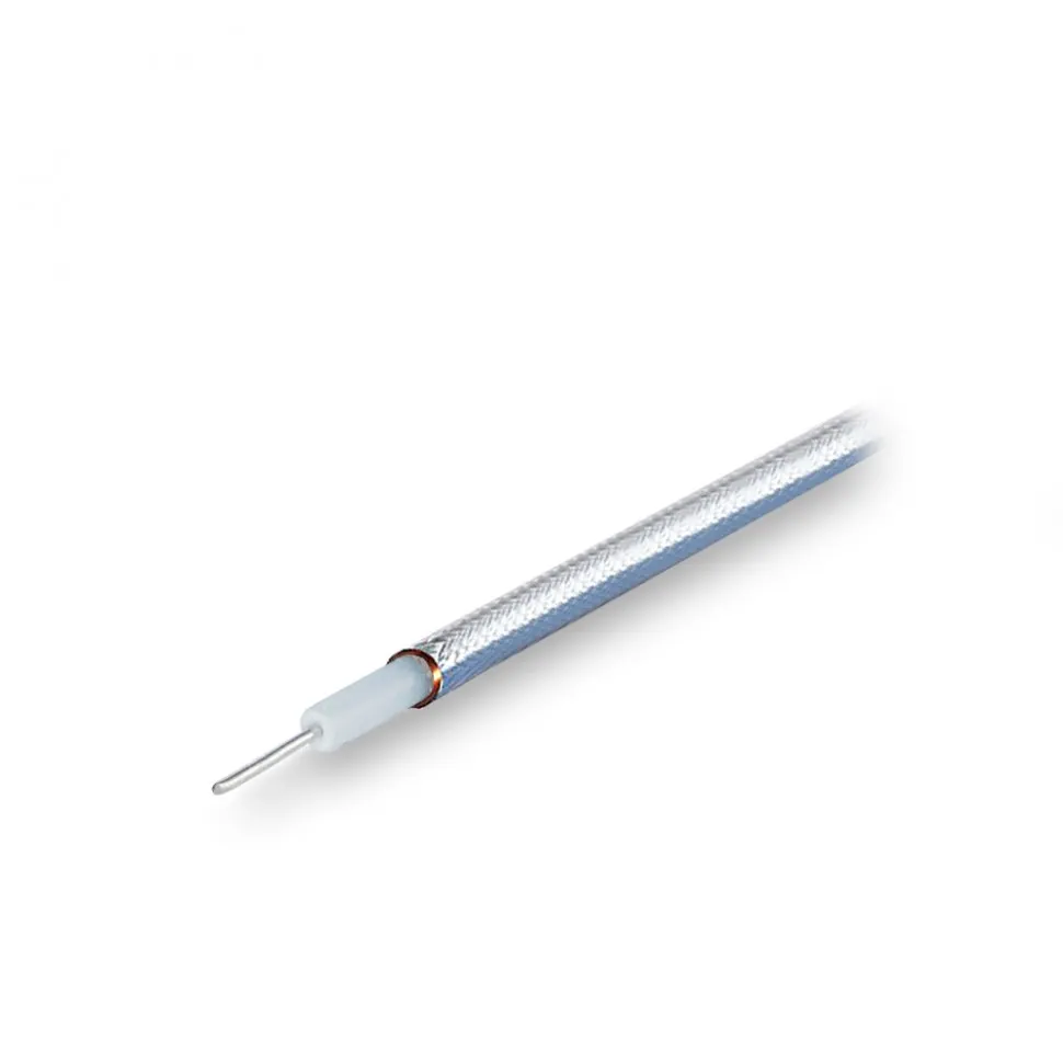 Кабель RG405 CF086-50 коаксиальный радиочастотный полужесткий (серебреная медь) Kroks, 1м