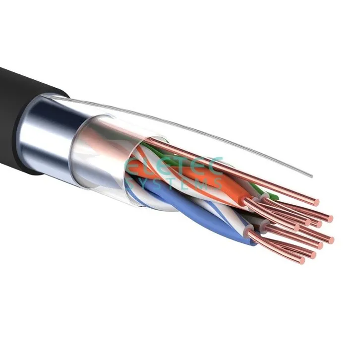 Кабель FTP 5E Eletec 4x2xAWG24 наружный, эконом, двойная оболочка, 305 м, CCA