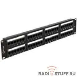 Патч-панель, UTP, cat.5e, 48 портов, Dual Type, 2U, 19", 5bites