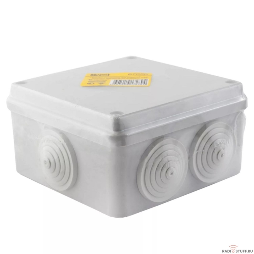 Рувинил 67051 Тусо.Коробка расп. для о/п, 120х80х50мм, 6 вводов, IP55