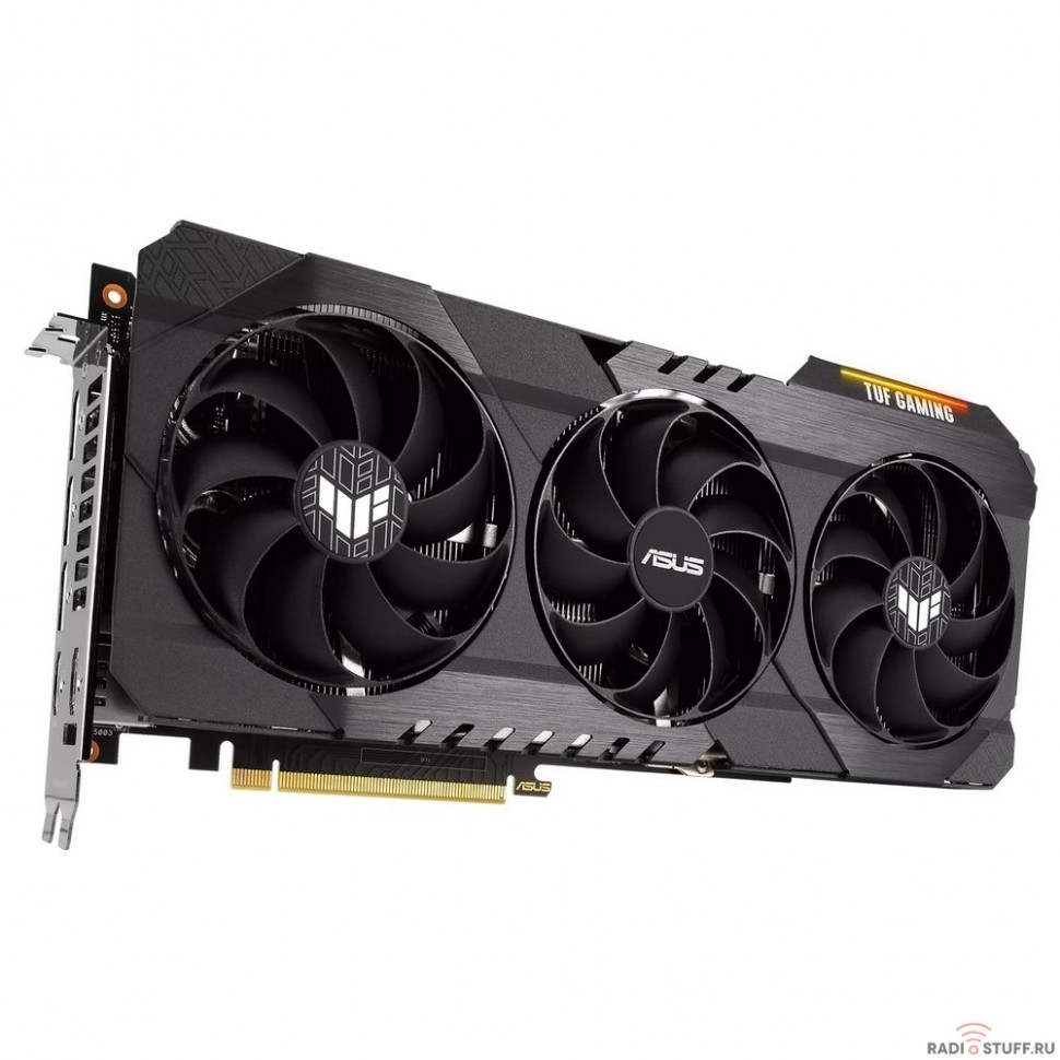 Видеокарта Asus PCI-E 4.0 TUF-RTX3060TI-O8GD6X-GAMING NVIDIA GeForce RTX 3060Ti 8192Mb 256 GDDR6 1755/14000 HDMIx2 DPx3 HDCP Ret