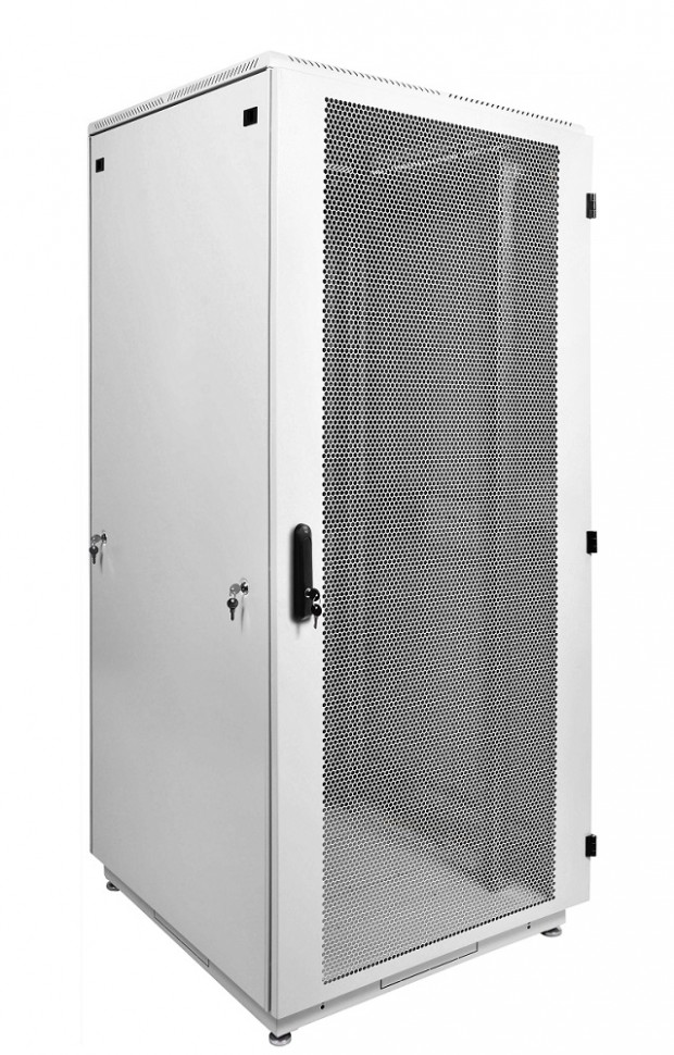 Шкаф телекоммуникационный напольный, 47U, (800x1000мм), дверь перфорированная 2 шт., цвет чёрный, ЦМО