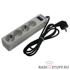 ZIS Сетевой фильтр m Max 10m {4 розетки, увеличенная мощность 3300 Вт} 10м