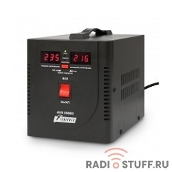 Powerman Стабилизаторы напряжения AVS 2000D Black (220В±8% 2000ВА,15А,КПД 98%,циф. индикация вх./вых.)