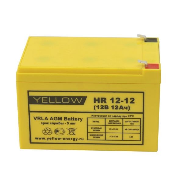 Аккумуляторная батарея YELLOW HR 12-12