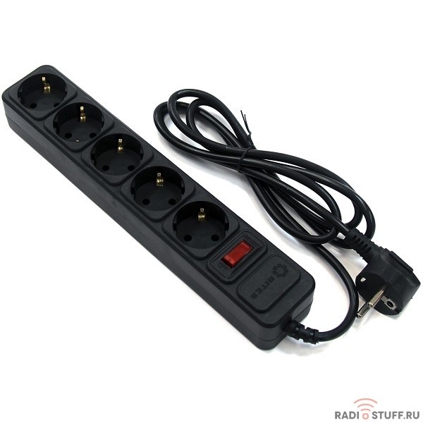 5bites SP5B-118 Сетевой фильтр SP5B-118 5S / 3*0.75MM2 / 1.8M / BLACK