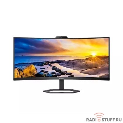 LCD PHILIPS 34" 34E1C5600HE/00 Black {VA curved 3440x1440 100Hz 1ms 178/178 300cd 2xHDMI DisplayPort 4xUSB USB-C webcam 2x5W}