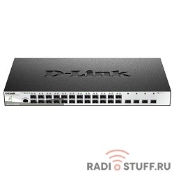 DGS-1210-28XS/ME/B1A D-Link управляемый коммутатор 2 уровня с 24 портами 100/1000Base-X SFP и 4 портами 10GBase-X SFP+