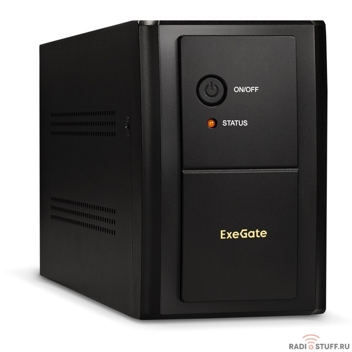 Exegate EX292609RUS ИБП ExeGate SpecialPro UNB-2000.LED.AVR.2SH.RJ.USB <2000VA/1200W, LED, AVR,2*Schuko, RJ45/11, USB, металлический корпус, Black>