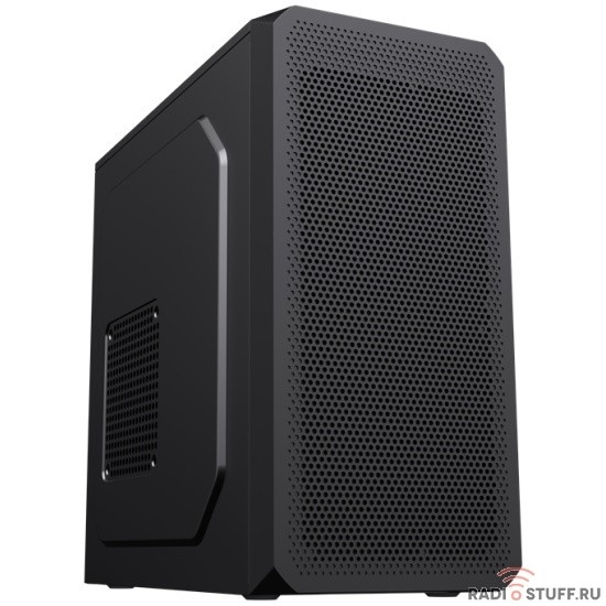Foxline FL-707-FZ450R-U32  mATX case, black, w/PSU 450W 12cm, w/2xUSB3.0, w/pwr cord, w/o FAN
