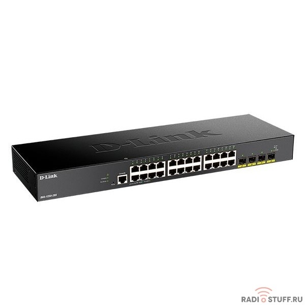 D-Link DGS-1250-28X/A1A  Настраиваемый коммутатор 2 уровня c 24 портами 10/100/1000Base-T и 4 портами 10GBase-X SFP+