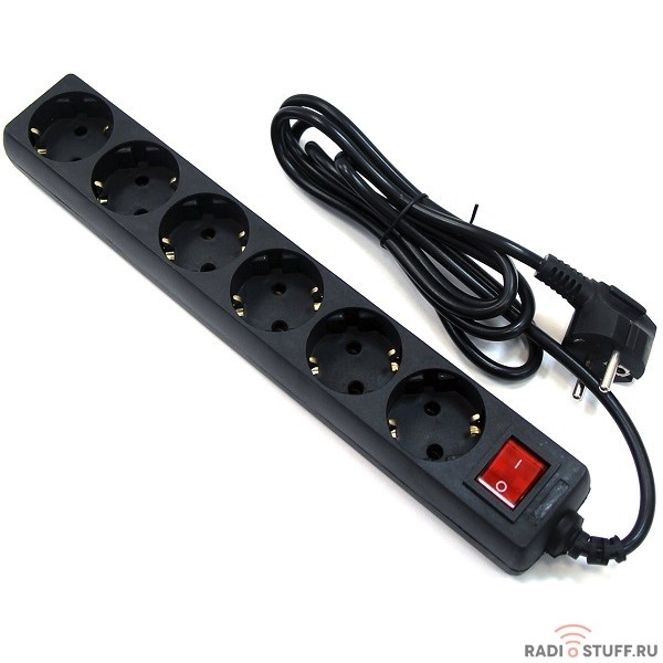 5bites SP6B-250 Сетевой фильтр SP6B-250 6S / 3*0.75MM2 / 5M / BLACK